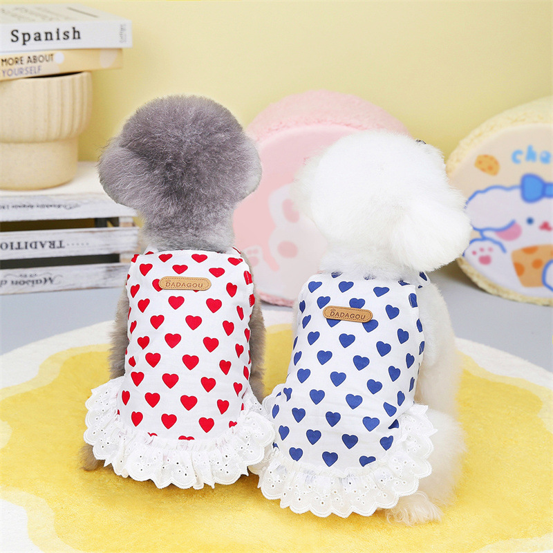Love Blue and Red Sling Pet Clothes